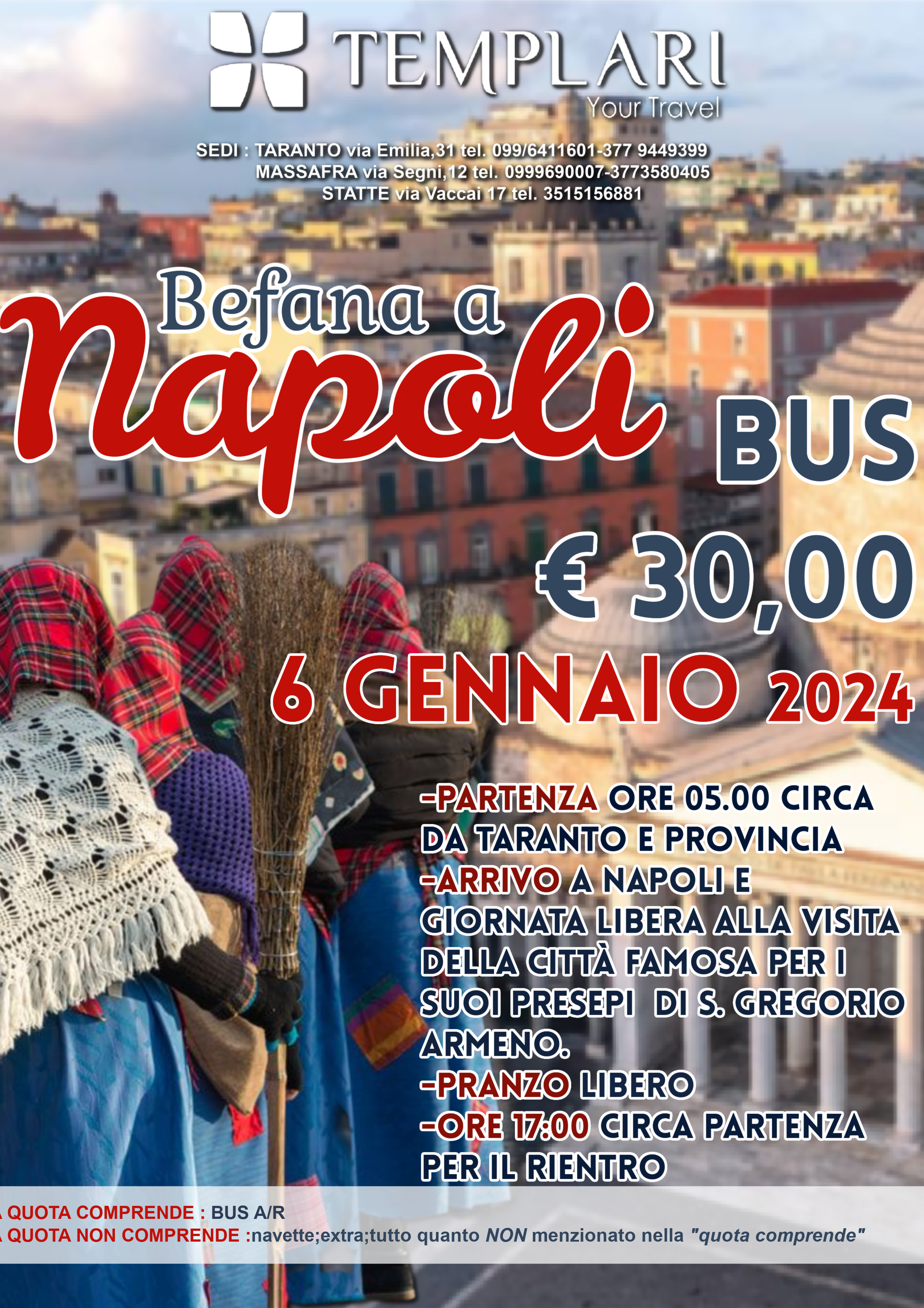 Befana a Napoli - 6 Gennaio 2024 - Prenota con un click!