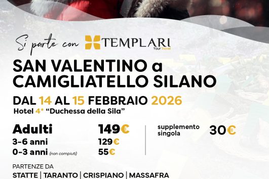 Weekend San Valentino a Camigliatello Silano - dal 14 al 15 Febbraio 2026