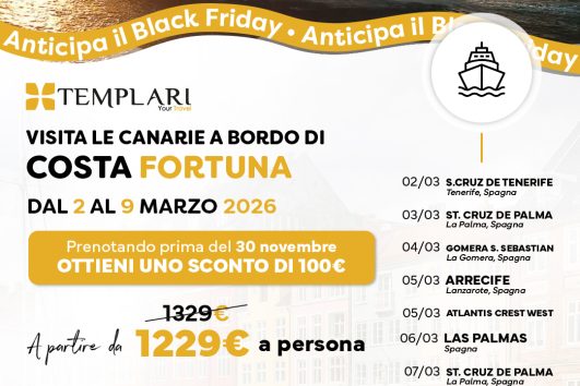 PROMO Crociera di Gruppo a bordo di Costa Fortuna - dal 2 al 9 Marzo 2026