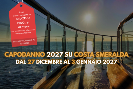 Capodanno 2027 su Costa Smeralda dal 27 Dicembre al 3 Gennaio 2027