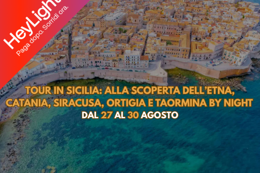 Tour in Sicilia alla scoperta dell'Etna, Catania, Siracusa, Ortigia E Taormina by night
